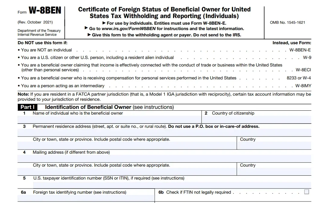 What is Form W-8BEN, and why is it so important?